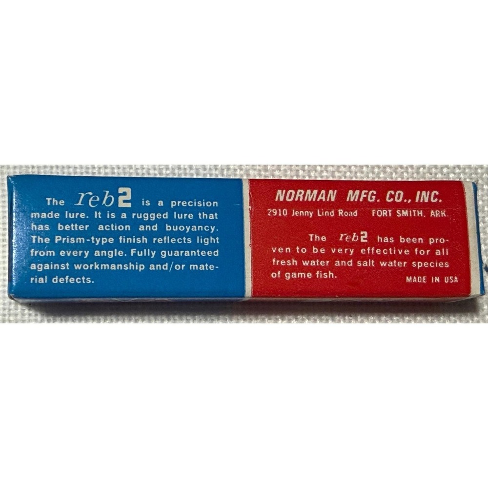VTG Bill Norman Jointed Minnow Reb2 Fishing Lure Blue Silver Prism Finish Box - Picture 4 of 9